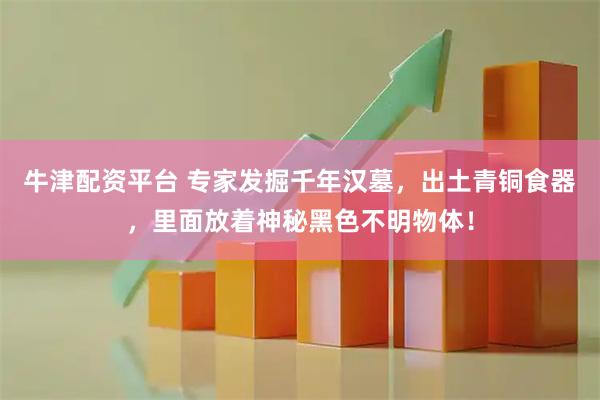 牛津配资平台 专家发掘千年汉墓，出土青铜食器，里面放着神秘黑色不明物体！