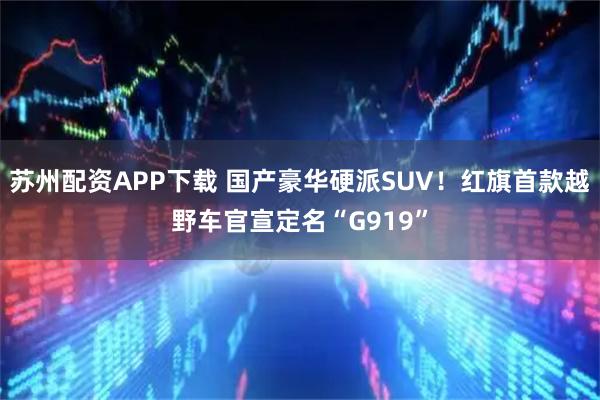 苏州配资APP下载 国产豪华硬派SUV！红旗首款越野车官宣定名“G919”